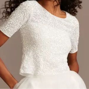 Fully sequenced, beautifully beaded wedding top